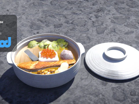 Japanese Hot Pot 3D Model
