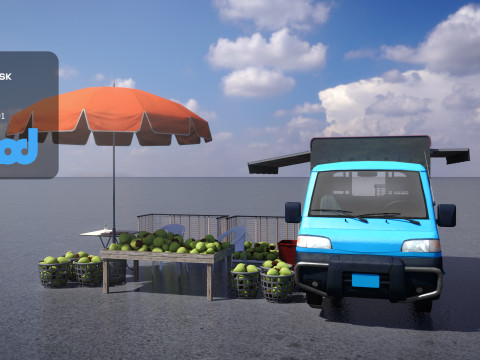 Coconut Truck 3D 모델