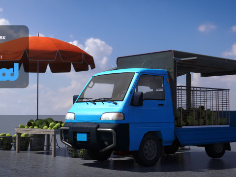 Coconut Truck 3D 모델