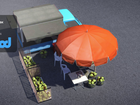 Coconut Truck 3D 모델
