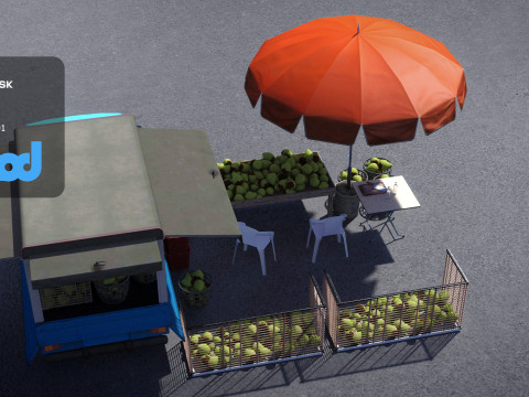 Coconut Truck 3D 모델