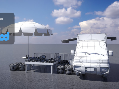 Coconut Truck 3D 모델