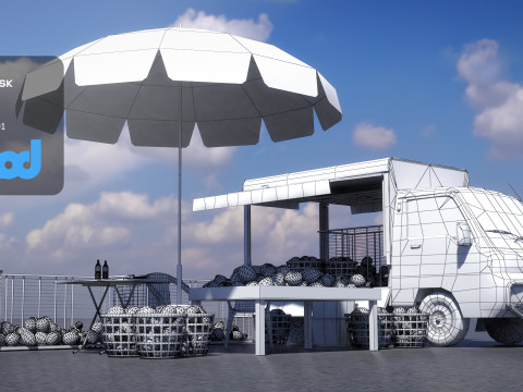 Coconut Truck 3D 모델
