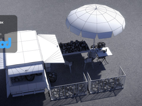 Coconut Truck 3D 모델