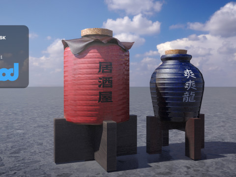 Japanese Wine 3Dモデル