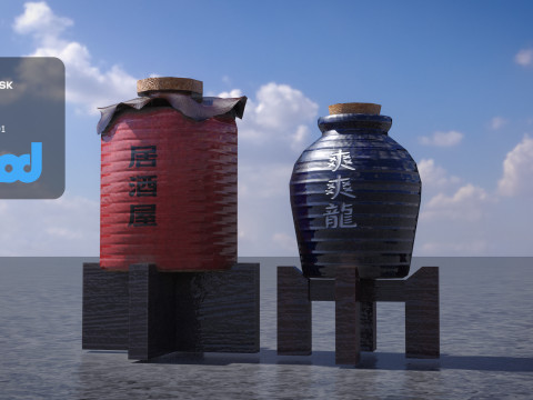 Japanese Wine 3D Model