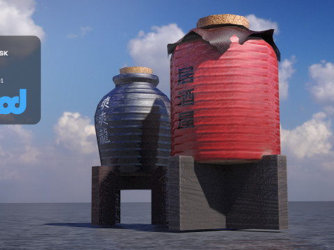 Japanese Wine 3D Model