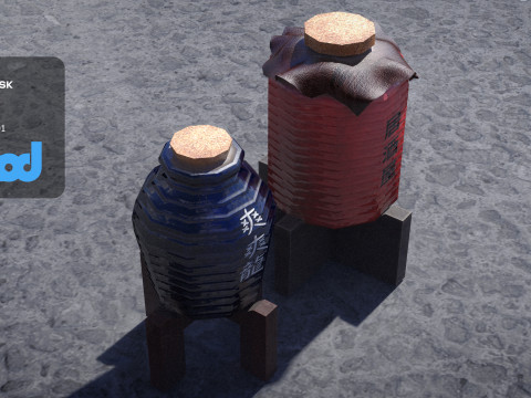 Japanese Wine 3D Model