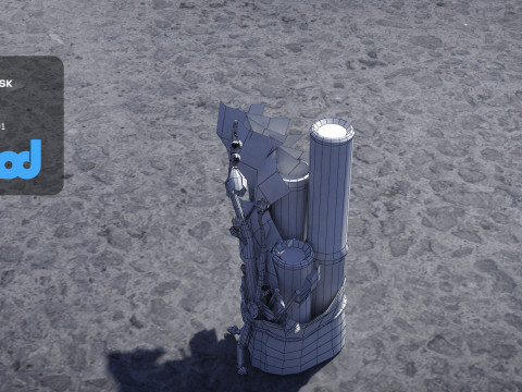 Decorative Pine Branches and Bamboo 3D मॉडल