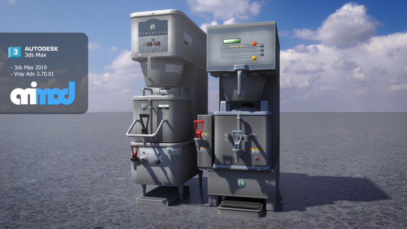 Coffee Maker 0002 Modèle 3D .c4d .max .obj .3ds .fbx .stl .blend