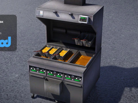 Deep Fryer Machine C 3D Model