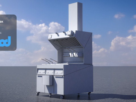 Deep Fryer Machine C 3D-Modell