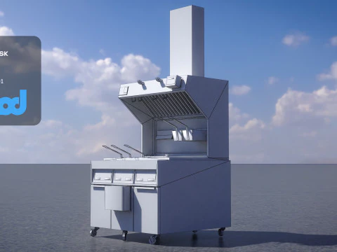 Deep Fryer Machine C 3D Model