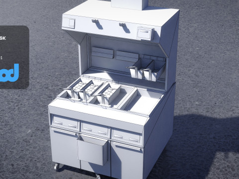 Deep Fryer Machine C 3D-Modell