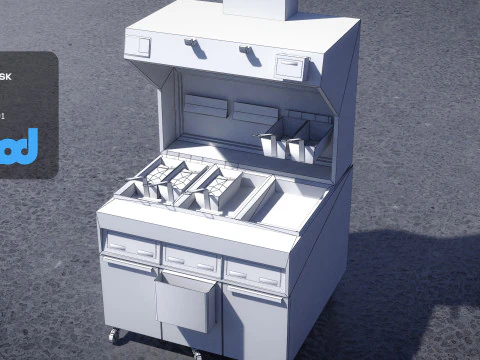 Deep Fryer Machine C 3D Model