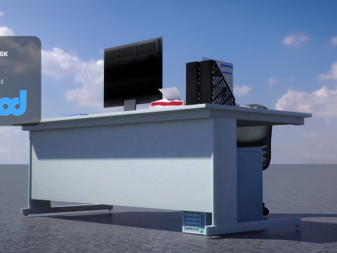 Office Desk Modelo 3D