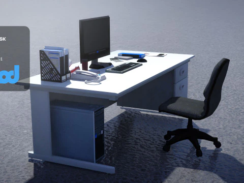 Office Desk 3D Model