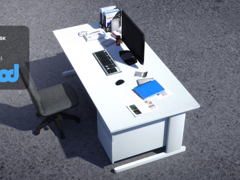 Office Desk Modelo 3D