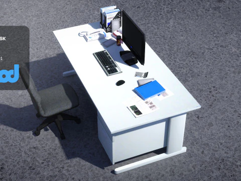 Office Desk 3D Model