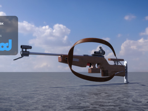 Biathlon Rifle Modelo 3D