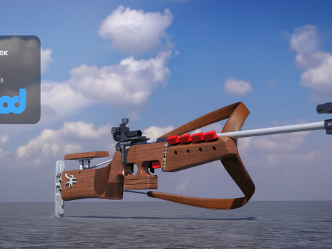 Biathlon Rifle Modelo 3D