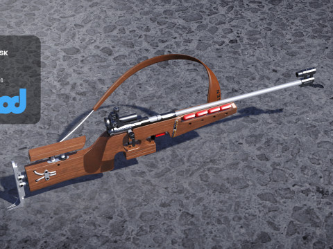 Biathlon Rifle Modelo 3D