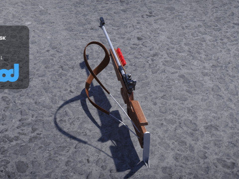 Biathlon Rifle Modelo 3D