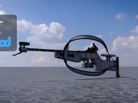 Biathlon Rifle 3D Model