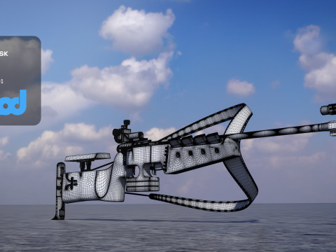 Biathlon Rifle Modelo 3D