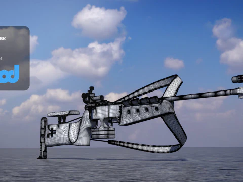 Biathlon Rifle 3D Model