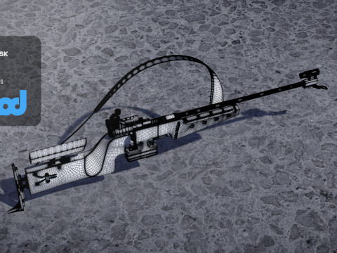 Biathlon Rifle Modelo 3D