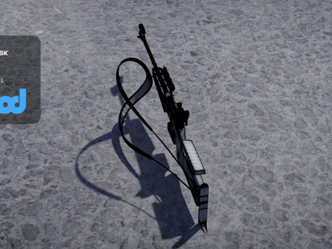 Biathlon Rifle Modelo 3D