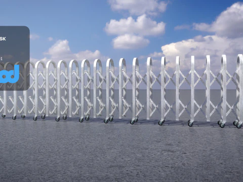 Portails &Eacute;lectriques Coulissants Modèle 3D