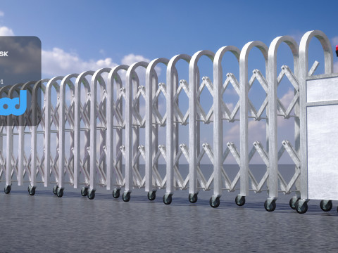 Sliding Electric Gates 3D Model