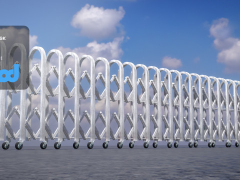 Sliding Electric Gates 3D Model