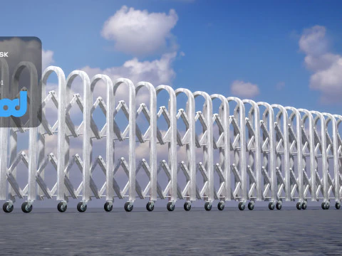 電動スライドゲート 3Dモデル