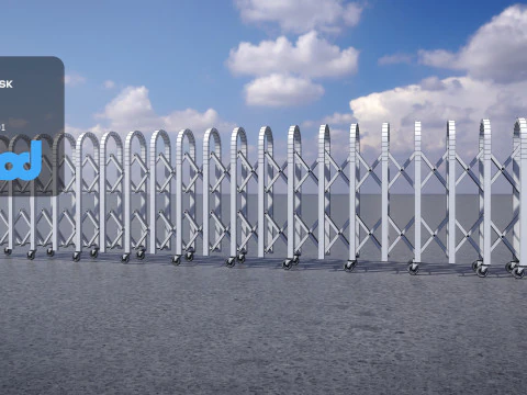 電動スライドゲート 3Dモデル