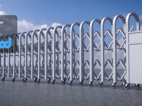 Sliding Electric Gates 3D Model