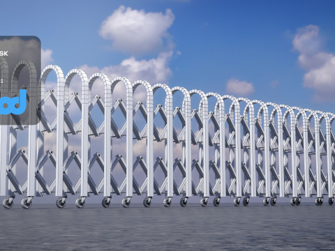 Sliding Electric Gates 3D Model
