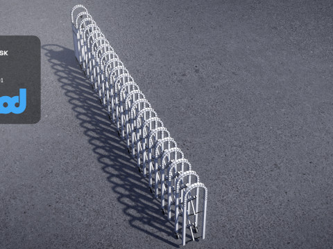 Sliding Electric Gates 3D Model