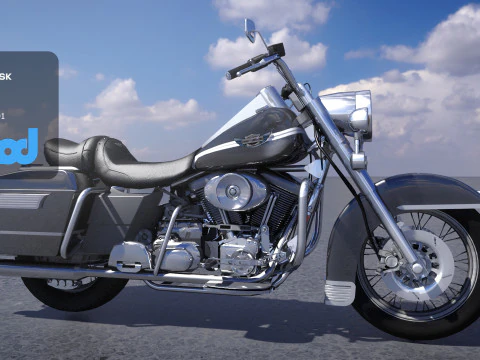 Moto classique Modèle 3D