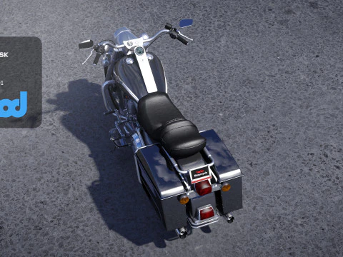 Classic Motorcycle 3D Model