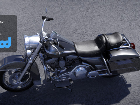 Classic Motorcycle 3D मॉडल