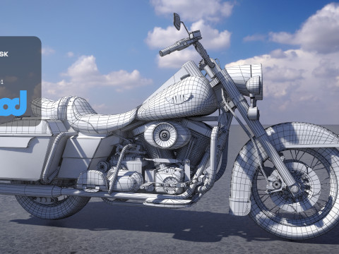 Classic Motorcycle 3D मॉडल