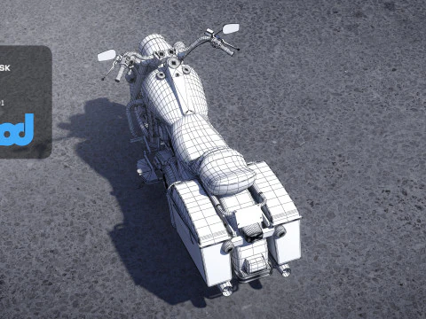 Classic Motorcycle 3D Model