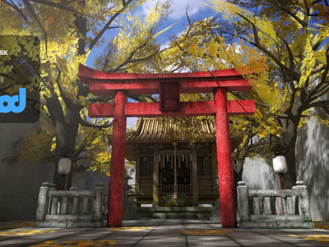 Petit temple-sanctuaire japonais 0002 Modèle 3D