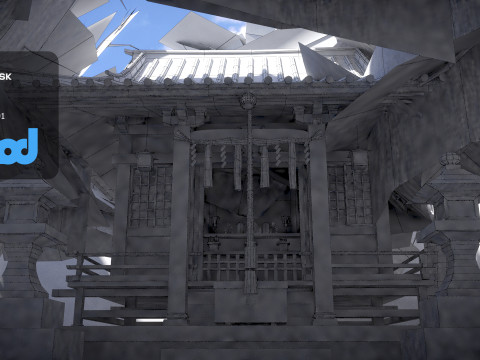 Japanese Small Shrine Temple 0002 3D Model