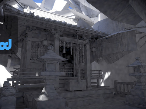 Japanese Small Shrine Temple 0002 3D Model