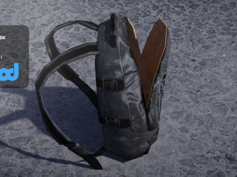 バックパックを開いた状態 3Dモデル