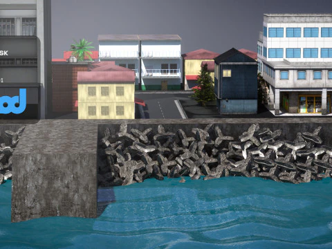 Деревенская улица 01 3D Модель